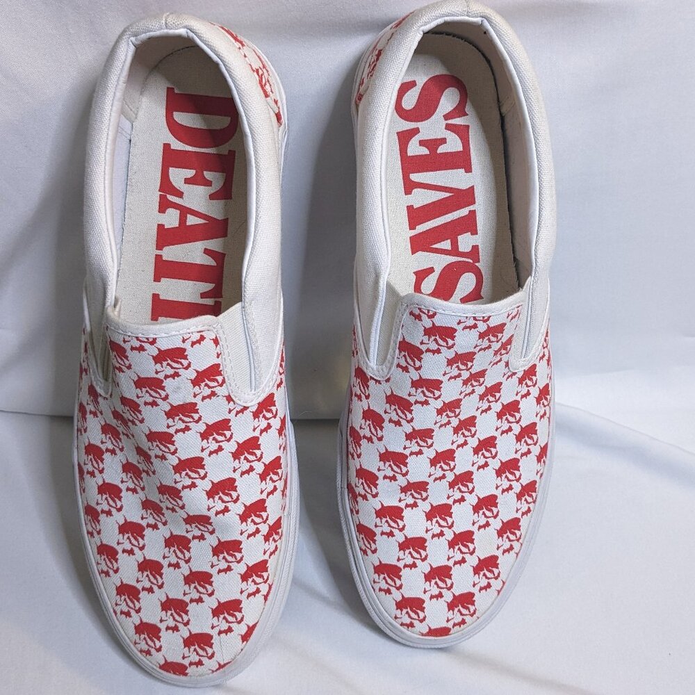 Death Saves Primus Classic Skater Shoe Red/White Men's Size 10